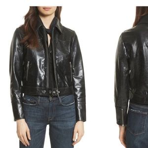 FRAME vintage leather jacket size small